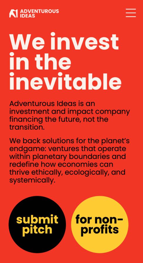 Adventurous ideas website, mobile