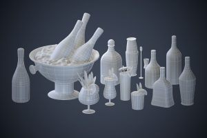 Glue Tutorial Space, beach bar drinks, wireframe