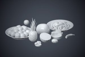 Glue Tutorial Space, beach bar fruit, wireframe
