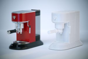 Glue Home Space, furniture asset, render and wireframe