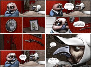 Jaybird comic, a spread from the book, mothers story