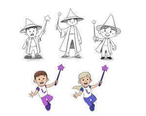 Loihde, 3D mascot, sketches