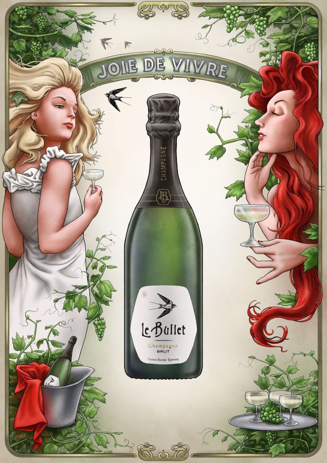 Le Bullet champagne poster