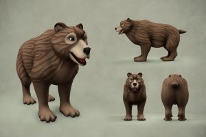 Pocket Paws, mobile game, 3D character, bear