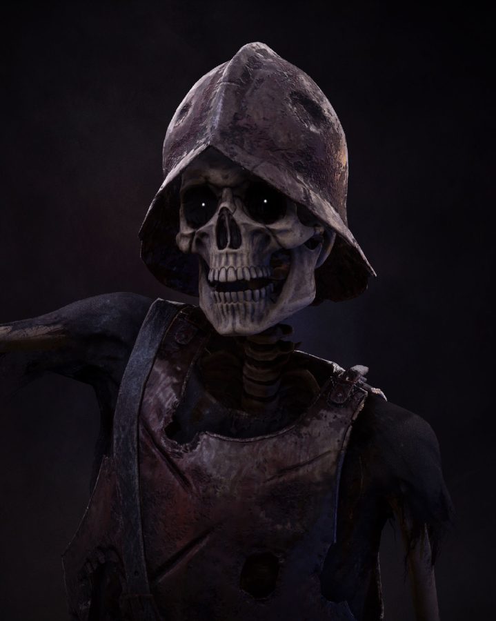 Past Fate, 3D skeleton character, torso shot