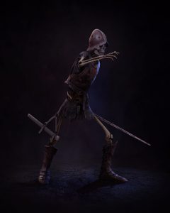 Past Fate, 3D skeleton character, full body