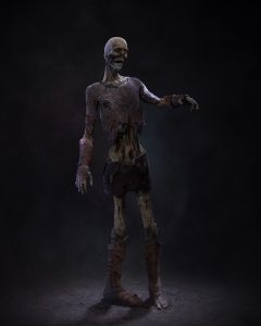 Past Fate, 3D zombie character, full body